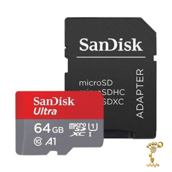 کارت حافظه سن‌دیسک Ultra microSDXC ظرفیت ۶۴ گیگابایت به همراه آداپتور SD